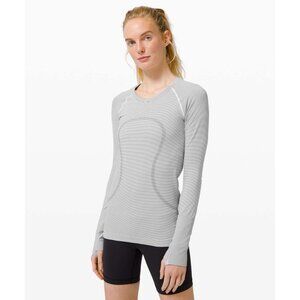 Lululemon Women's Striped Run Swiftly Tech Top Pullover Activewear Size 6